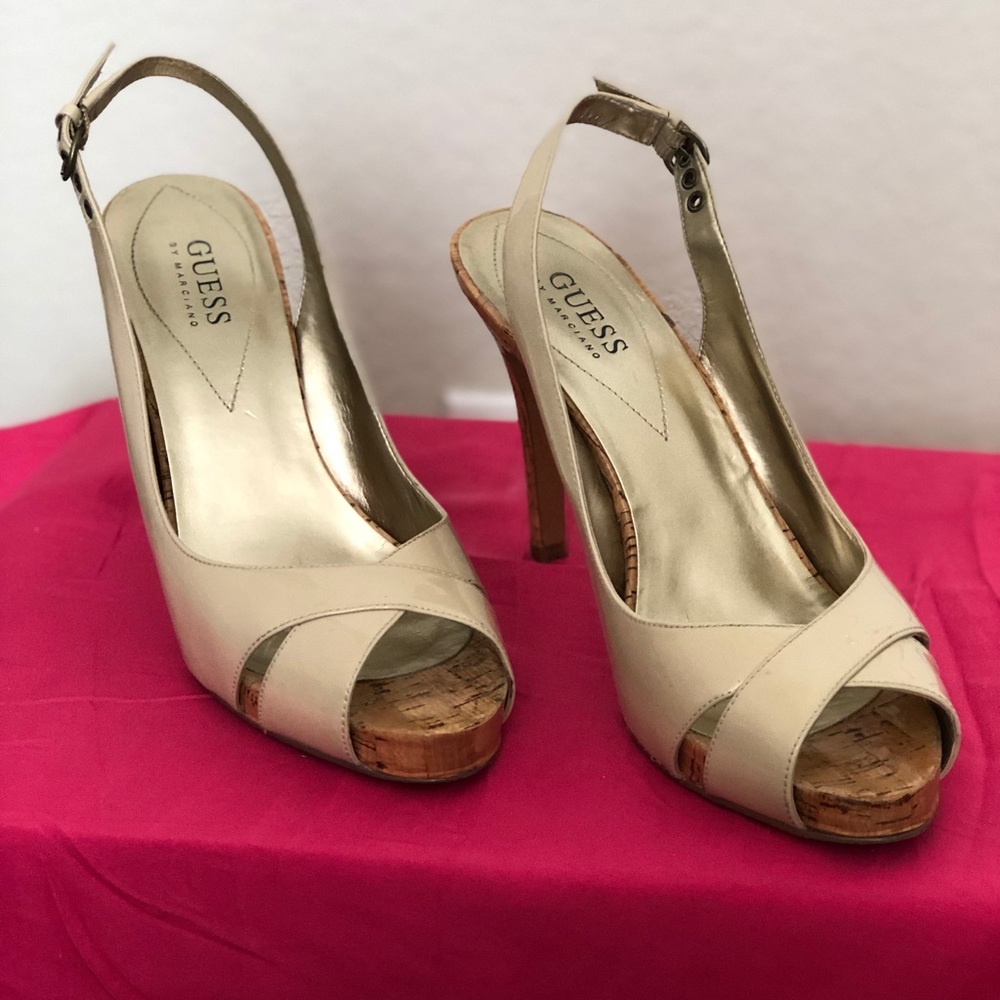 Guess Patent Cork Heels